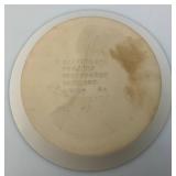 VERY RARE Bennington Potters "Blue Bill" Ducks Plate 10 1/2" Bennington Vermont #1669 YA White Agate Pottery (Nice Condition)