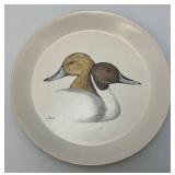 VERY RARE Bennington Potters "Pintails" Ducks Plate 10 1/2" Bennington Vermont #1669 YA White Agate Pottery (Nice Condition)