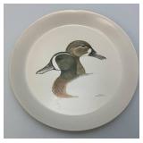 VERY RARE Bennington Potters "Blue Winged Teal" Ducks Plate 10 1/2" Bennington Vermont #1669 YA White Agate Pottery (Nice Condition)