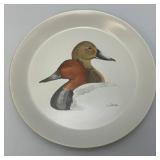 VERY RARE Bennington Potters "Canvas Back" Ducks Plate 10 1/2" Bennington Vermont #1669 YA White Agate Pottery (Nice Condition)