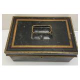 Misc. Vintage Collectibles Including Old Metal Lock Box With Key And More