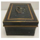 Misc. Vintage Collectibles Including Old Metal Lock Box With Key And More