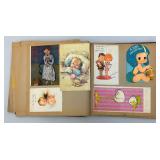 Vintage Scrapbook With Misc. Vintage Baby Items