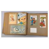 Vintage Scrapbook With Misc. Vintage Baby Items