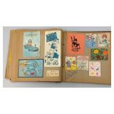 Vintage Scrapbook With Misc. Vintage Baby Items