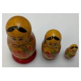 Vintage Russian Matryoshka Nesting Dolls Largeest 4 1/2"