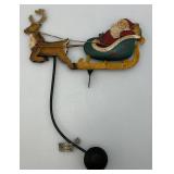 Vintage Metal Santa Sleigh Sky Hook Teeter Totter 12" x 18" With Metal Tag