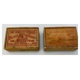 Two Vintage Wooden Halifax Salted Boneless Codfish Boxes