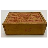 Two Vintage Wooden Halifax Salted Boneless Codfish Boxes