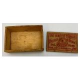Two Vintage Wooden Halifax Salted Boneless Codfish Boxes