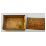Two Vintage Wooden Halifax Salted Boneless Codfish Boxes