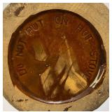 Unusual Antique Redware Pottery 3 Sided Hot Water Bottle 12" Crock With Metal Stopper