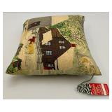 Two Vintage Christmas Forset Fragrance Snowville NH Pillow Litho One With Original Tag