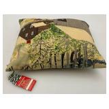 Two Vintage Christmas Forset Fragrance Snowville NH Pillow Litho One With Original Tag