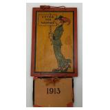 1913 Wooden Sign "Votes For Women" With Calendar