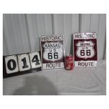 Historic Route 66 Signs - Arizona & Kansas