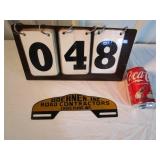 Boehnen Inc Road Contractors Cross Plains WI License Plate Sign