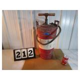 Antique Hand Pumped Fire Extinguisher
