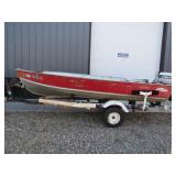 14' Lund Boat with 30HP Evinrude and Trailer