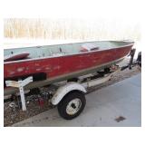 14' Lund Boat with 30HP Evinrude and Trailer