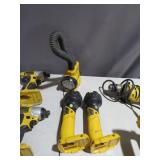 Mixed Lot of 18 Volt DeWalt  Power Tools with Chargers and 20 Volt Battery Converters