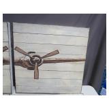 4 Piece Lot of Airplane Wood Art - 24' x 24'
