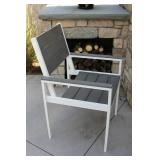Winston 5pc Outdoor Dining Set - White/Gray Aluminum frame, with Polywood top