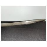 Damascus Steel Sword - Antique-Style with Brass Guard & Leather-Wrapped Grip in Scabbard