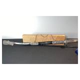 Sword - Ornate Decorative With Silver Filigree, Blue Tassel, Lacquer Scabbard