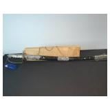 Sword - Ornate Decorative With Silver Filigree, Blue Tassel, Lacquer Scabbard