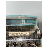 Tom Thumb Turquoise Vintage Toy Cash Register - 1c-50c Levers, No Sale