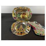 California Cities tray Set - San Francisco & Los Angeles Souvenir