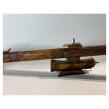 Vintage Tribal Hand-Carved Dragon-Head Wooden Staff