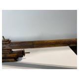 Vintage Tribal Hand-Carved Dragon-Head Wooden Staff