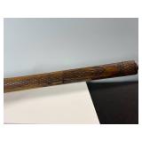 Vintage Tribal Hand-Carved Dragon-Head Wooden Staff