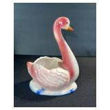Blue & White Carriage Scene Porcelain Figurine - Pink Swan, Mask Jar, Strawberry Creamer, Napkin Ring Set 6