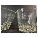 Crystal Glass Bowls - Floral Engraved Cut Pattern (2-Piece)