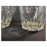 Crystal Glass Bowls - Floral Engraved Cut Pattern (2-Piece)