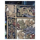 Heraldic Crest Tapestry Wall Hanging with Fleur-de-lis Shield