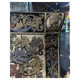 Heraldic Crest Tapestry Wall Hanging with Fleur-de-lis Shield