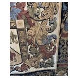 Heraldic Crest Tapestry Wall Hanging with Fleur-de-lis Shield