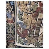 Heraldic Crest Tapestry Wall Hanging with Fleur-de-lis Shield