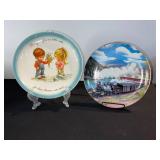 Autumn in New England Fogg & Steam Plate (Howard Fogg) & Let Them Blossom into Deeds Plate (Decorative Plates) (Lot of 2)