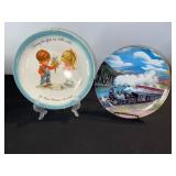 Autumn in New England Fogg & Steam Plate (Howard Fogg) & Let Them Blossom into Deeds Plate (Decorative Plates) (Lot of 2)