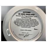 Autumn in New England Fogg & Steam Plate (Howard Fogg) & Let Them Blossom into Deeds Plate (Decorative Plates) (Lot of 2)