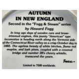 Autumn in New England Fogg & Steam Plate (Howard Fogg) & Let Them Blossom into Deeds Plate (Decorative Plates) (Lot of 2)