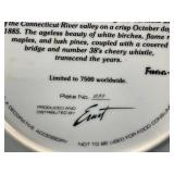 Autumn in New England Fogg & Steam Plate (Howard Fogg) & Let Them Blossom into Deeds Plate (Decorative Plates) (Lot of 2)