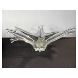 Starburst Glass Centerpiece Sculpture - Clear Crystal (Approx 20in Wide)