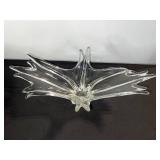 Starburst Glass Centerpiece Sculpture - Clear Crystal (Approx 20in Wide)