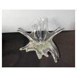 Starburst Glass Centerpiece Sculpture - Clear Crystal (Approx 20in Wide)